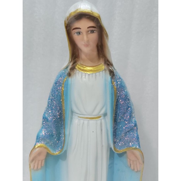 Tượng công giáo - Tượng Đức Mẹ Ban Ơn mẫu kim tuyến cao 25cm