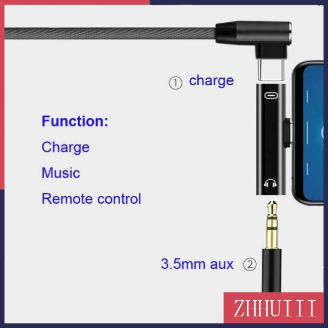 Bộ chuyển đổi âm thanh micrô bên ngoài JT type C USB C sang 3.5mm Aux