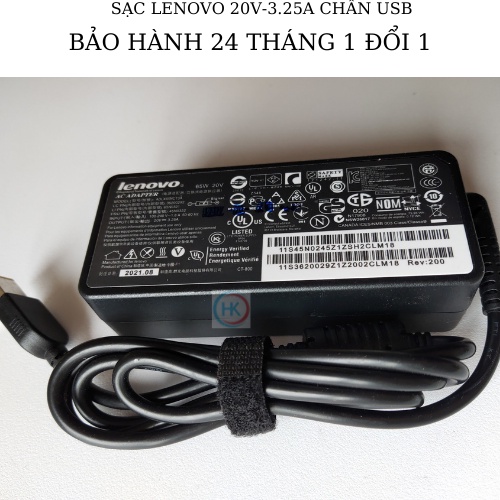 Sạc Laptop Lenovo 20V-3.25A 65W đầu USB Lenovo T440 E531 g40-70 g50-70 G500 T540 G400 G410 G500 s1 14 15 X240 X250 X260