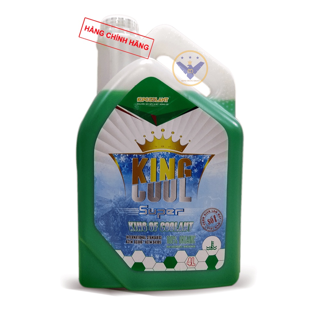 COMBO 2 lon nước làm mát xe ô tô, xe máy ( màu xanh ) Kingcool Super 500ml