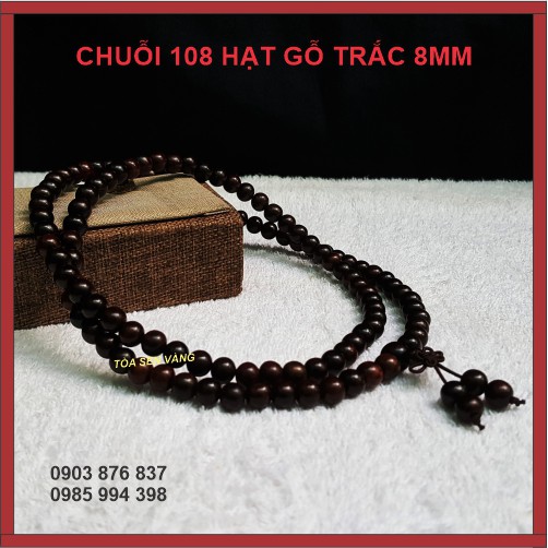 Chuỗi 108 Hạt - Vòng Chuỗi Hạt Đeo Tay Gỗ Trắc 8mm