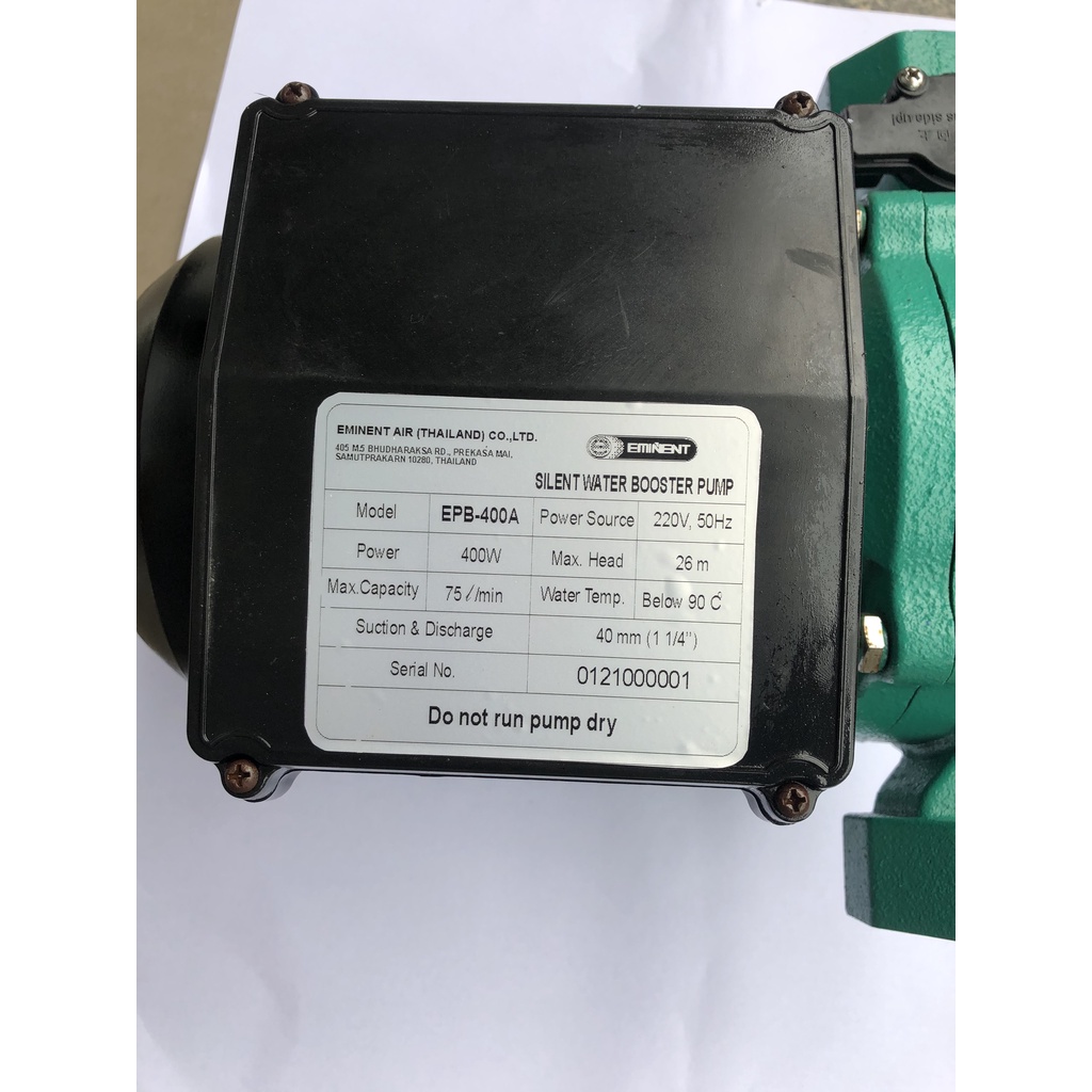 Máy bơm nước tăng áp siêu êm điện tử EMINENT THÁI LAN  400W