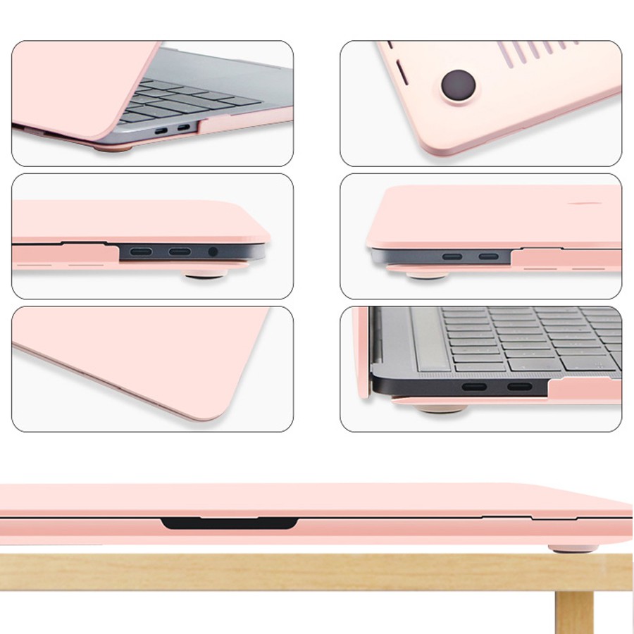 [SET 3 Món] Ốp Macbook, Case Macbook Hồng Pastel (Tặng Nút Chống Bụi, Kẹp Chống Gẫy | BigBuy360 - bigbuy360.vn