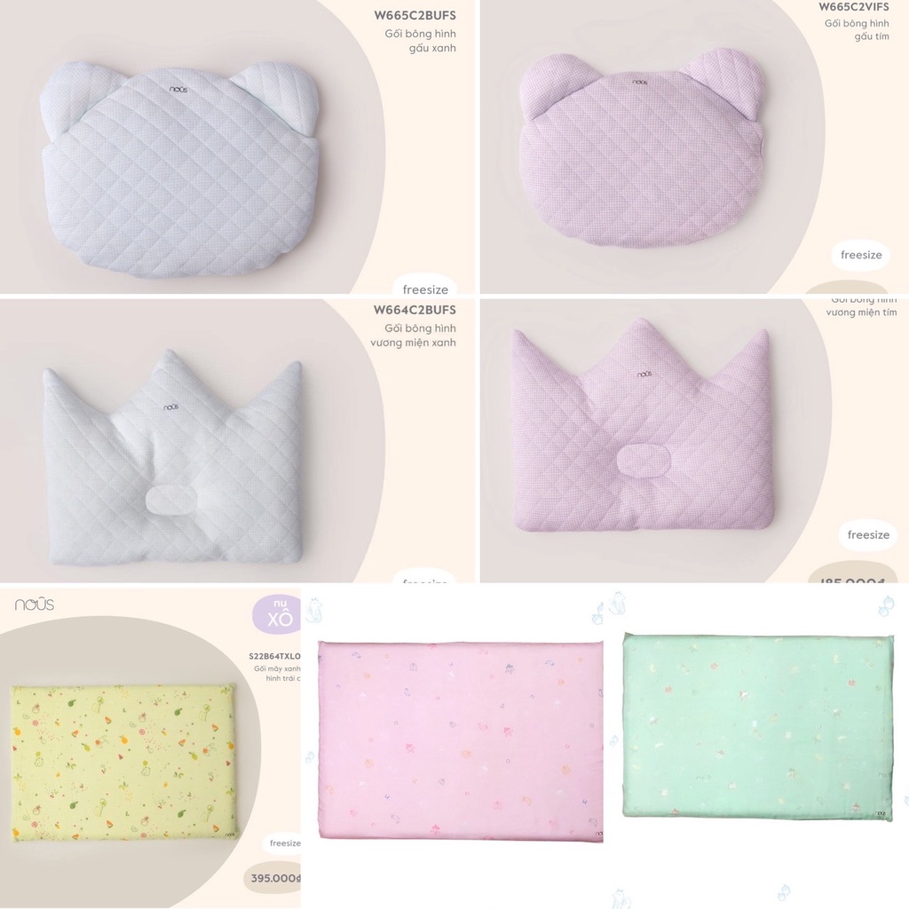[ NOUS 2022 ] Gối nous cho bé sơ sinh đến 2 tuổi
