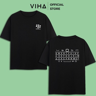 Áo thun unisex form rộng chất vải cotton 100% thoáng mát, dày dặn hai màu đen trắng full size hình Blackberry