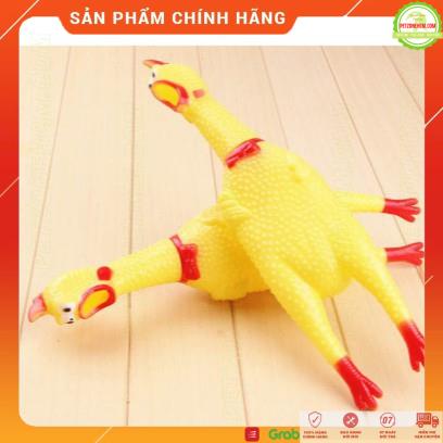 Đồ chơi tương tác chó mèo 🌺 FREESHIP 🌺 đồ chơi Con gà phát âm thanh chút chít có 3 size tương tác với thú cưng