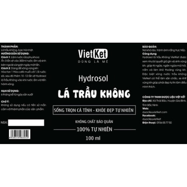 (90% CHỊ EM YÊU THÍCH) Nước rửa phụ khoa từ Hydrosol lá trầu không 100% tự nhiên, KHÔNG CHẤT BẢO QUẢN- HSD 6 tháng.