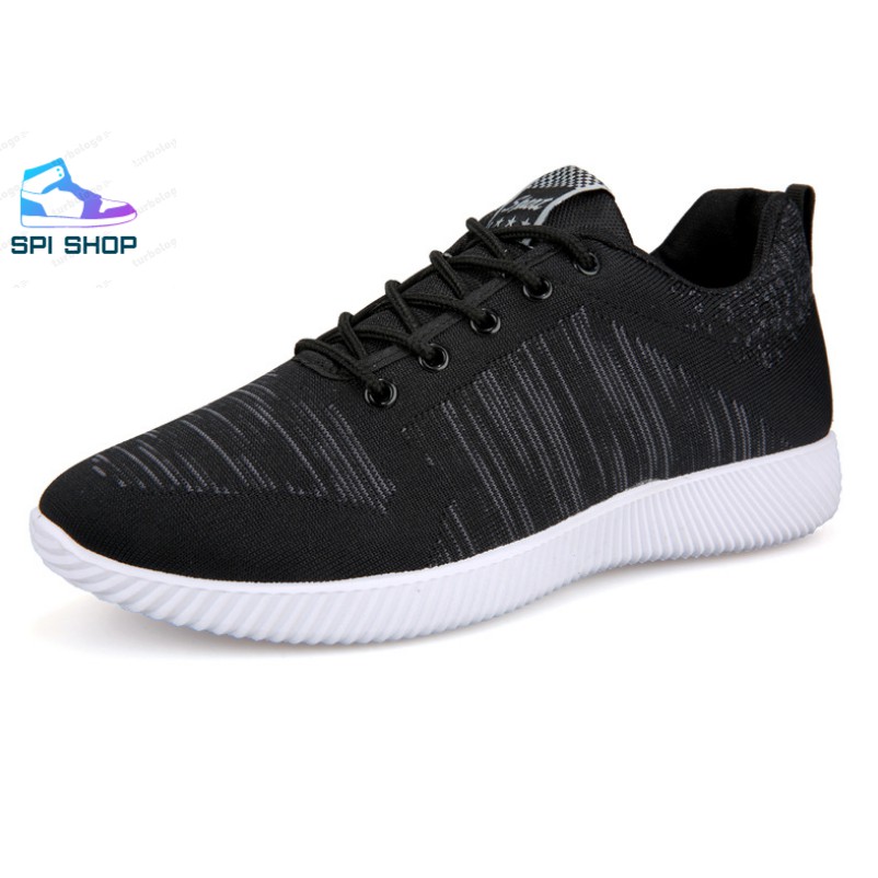 Giày Nam Sneaker Thể Thao - Giày chạy bộ, giày tập SPISO A021 Màu Đen phong cách trẻ đế êm chân