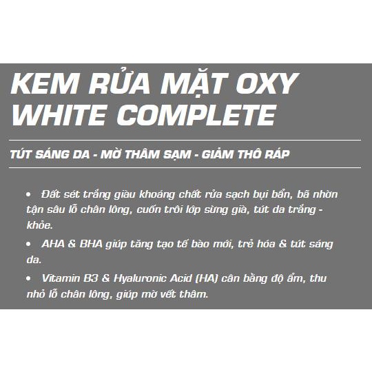 Kem rửa mặt trắng sáng da Oxy White Complete 100g