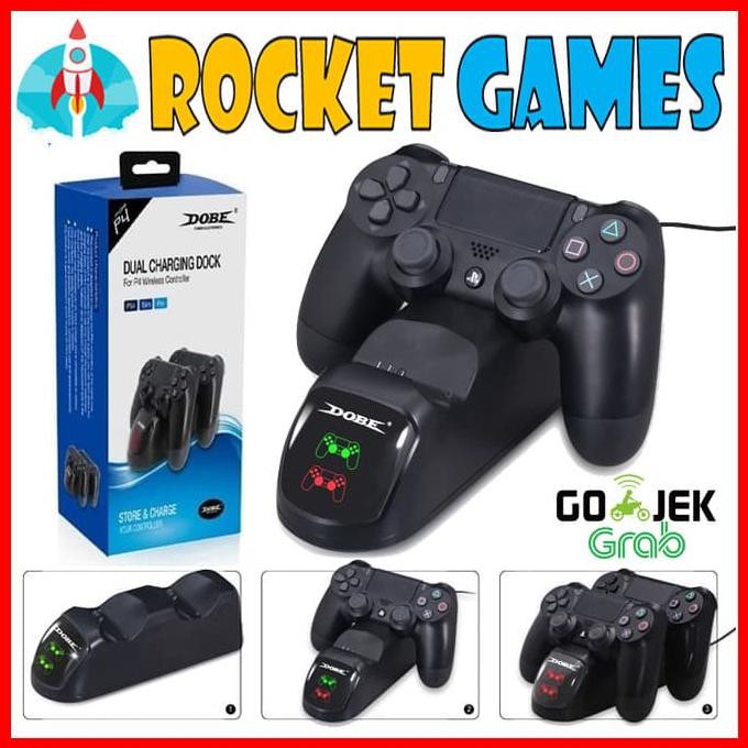 Dobe Đế Sạc Mini Usb Kép Có Đèn Led Báo Hiệu Cho Tay Cầm Chơi Game Ps4