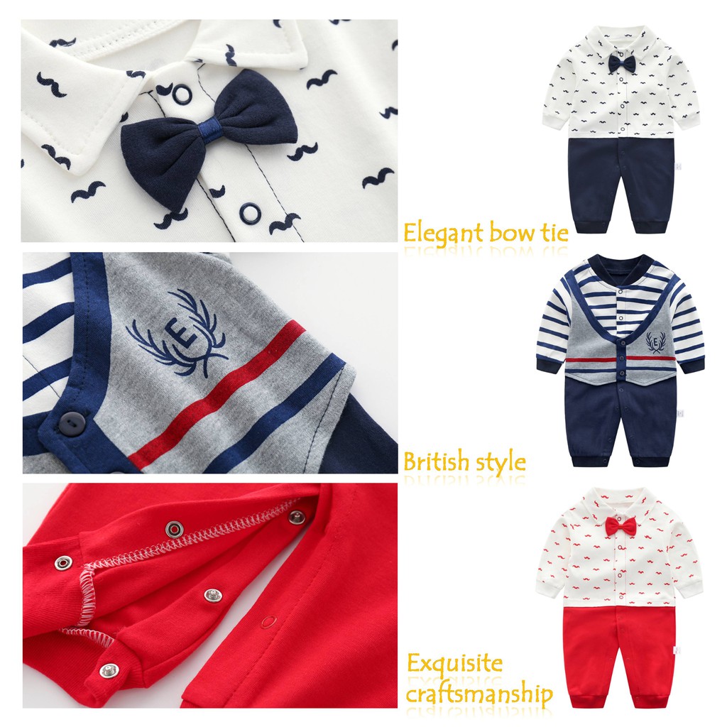 Áo liền quần Luckycandy dài tay phong cách thời trang cho bé