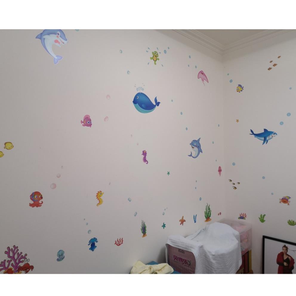 Tranh decal dán tường cho bé - Động Vật + Đoàn Tàu- Trang Trí Phòng ngủ