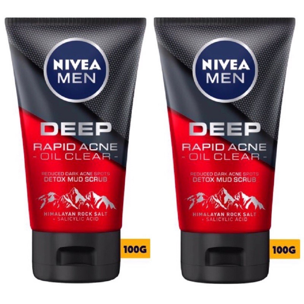 Sữa Rửa Mặt Nivea Men Deep Rapid Acne Oil Clear 100g - 88521