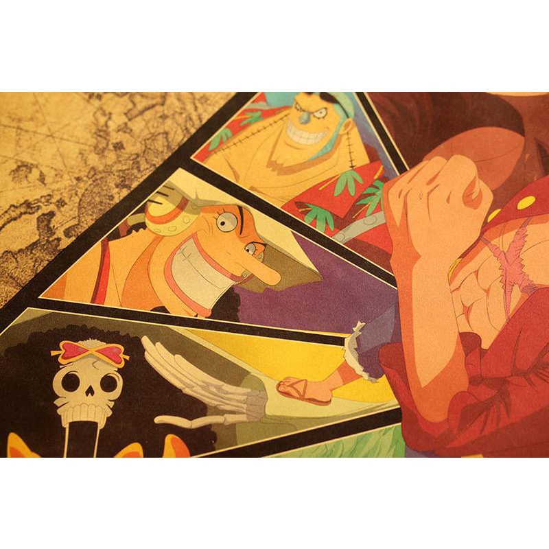 Tranh treo tường trang trí nội thất hình One Piece kích thước 35x50cm