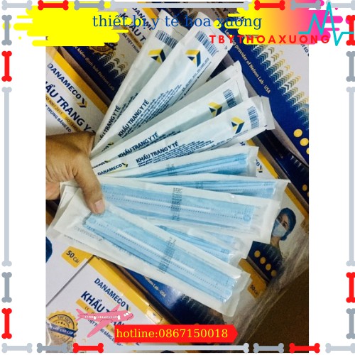[hộp 50 cái]Khẩu trang y tế danameco tiệt trùng bằng khí E.O.GAS