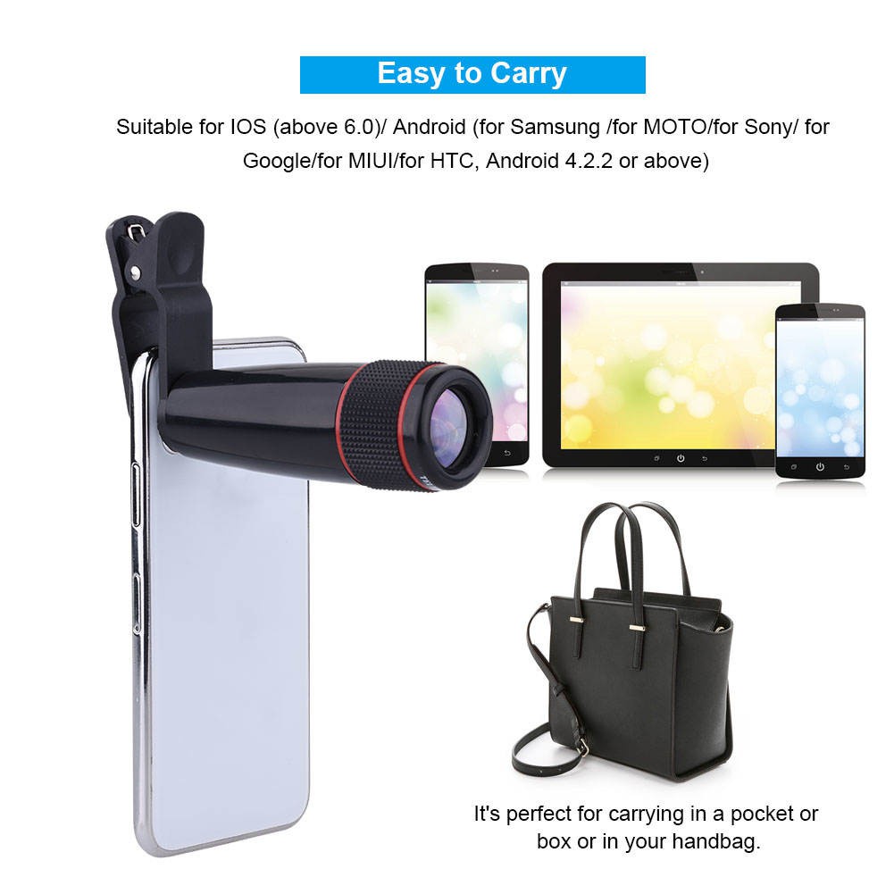Bộ Ống Kính Phóng To 12 Lần Cho Điện Thoại | BigBuy360 - bigbuy360.vn