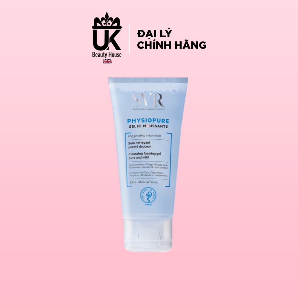Gel rửa mặt dành cho da nhạy cảm - SVR Physiopure Gelee Moussante 55ml