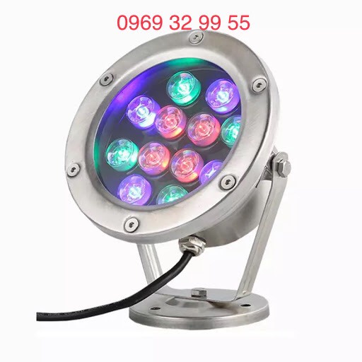 Đèn LED Âm Nước 12W  MV-UR1201 AC24V INOX 304 Tiêu Chuẩn IP 68 Dùng Chiếu Bể Cá Hồ Bơi Bảo Hành 12 Tháng