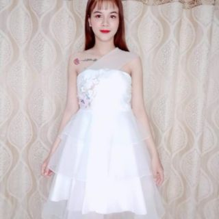ĐẦM CÔNG CHÚA LỆCH VAI(ĐẦM THIẾT KẾ CAO CẤP)
