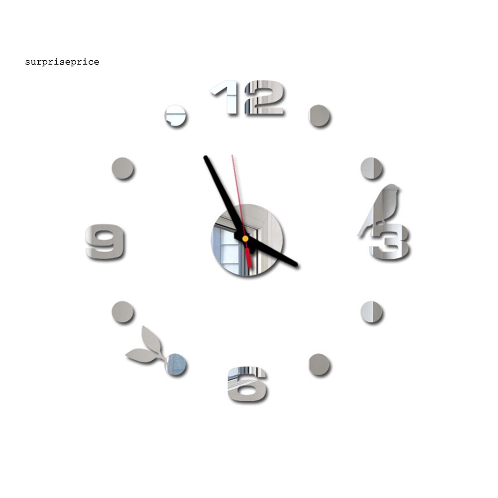 Đồng hồ 3D dán tường bằng Acrylic tráng gương trang trí nhà cửa