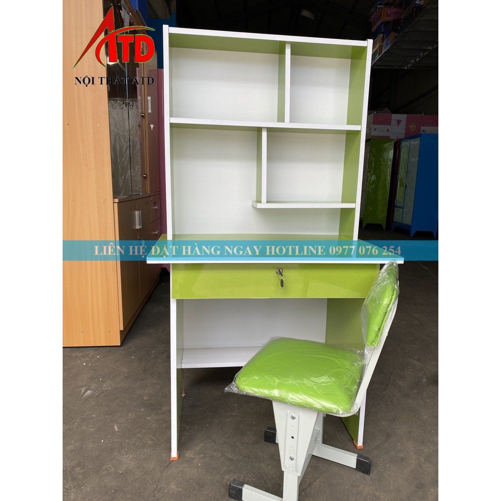 Bàn học sinh liền kệ sách gỗ công nghiệp okal giá siêu rẻ hcm