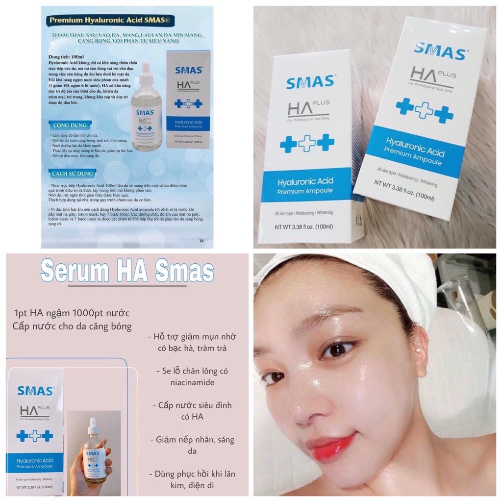 Serum Smas HA Plus chuyên cấp ẩm và phục hồi da