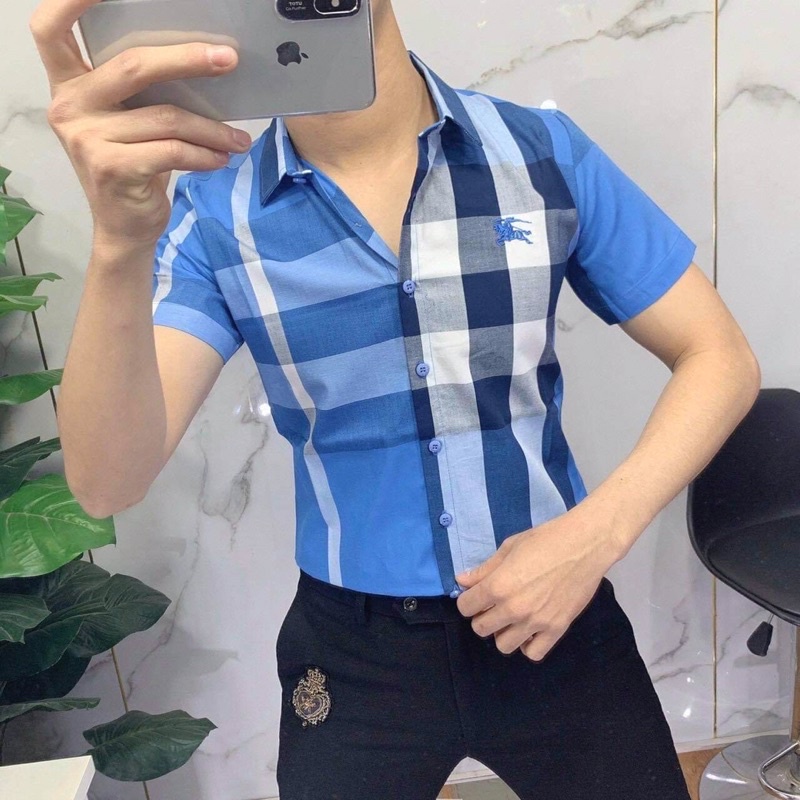 [HÀNG CAO CẤP] Áo sơ mi nam ngắn tay BBR kẻ nhiều màu caro ,chất liệu cotton thoáng mát, không nhăn, không bai xù | BigBuy360 - bigbuy360.vn
