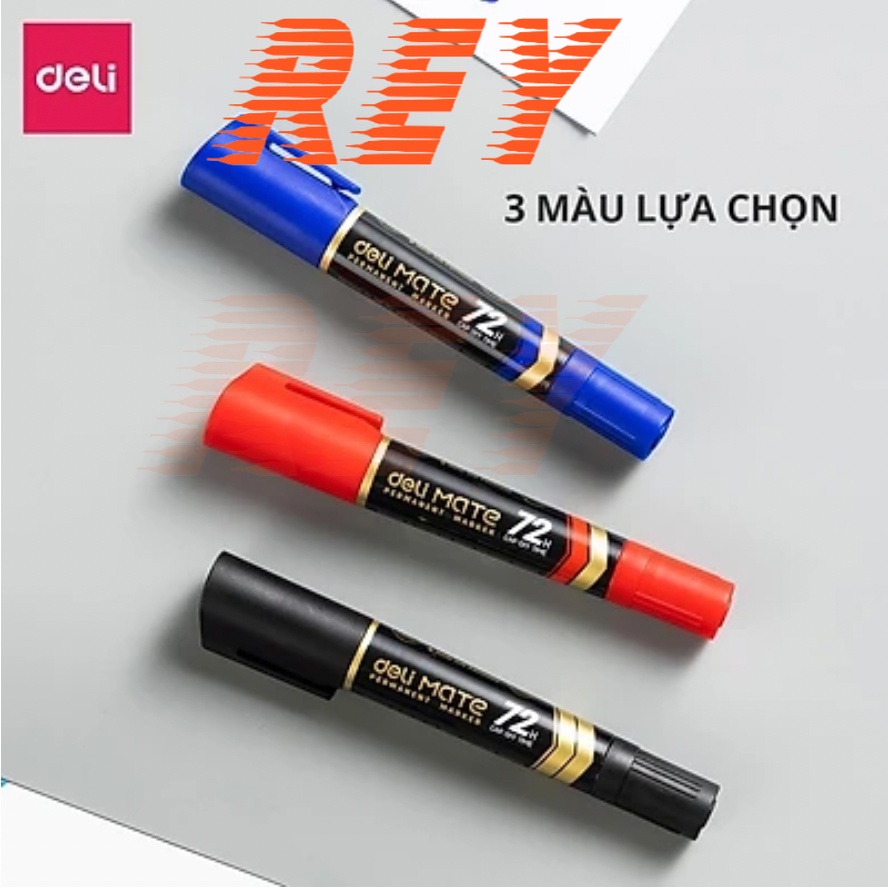 Bút lông dầu cây to 2 đầu viết thùng không bôi được Mate U72 Deli