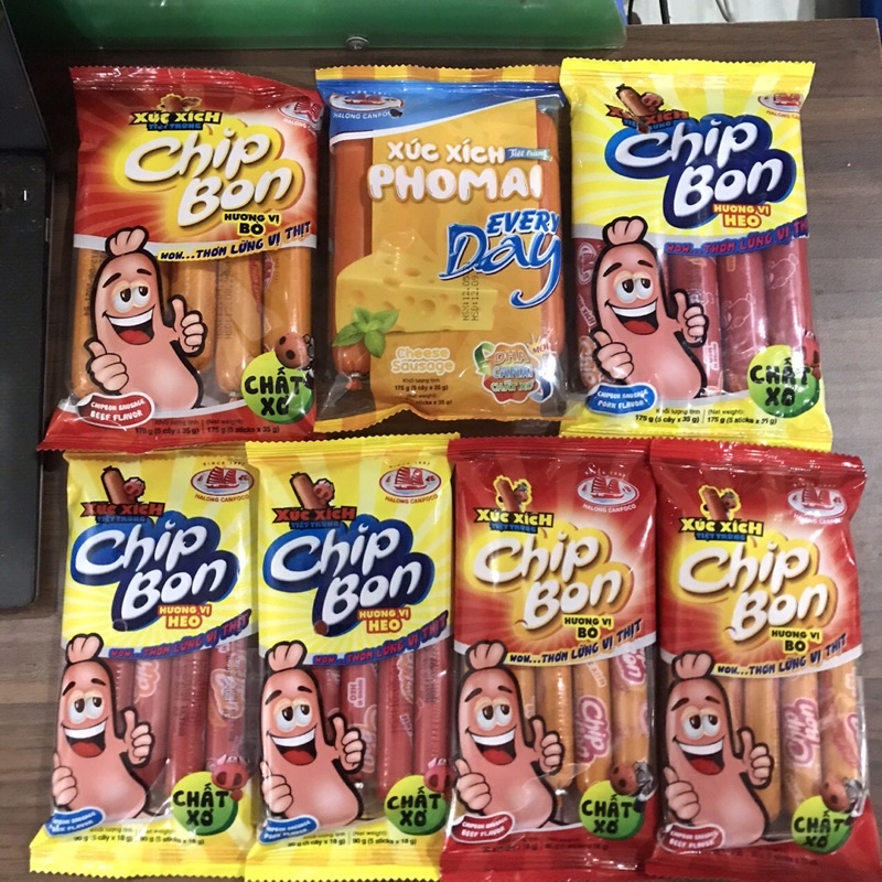 Gói 5 Cây Xúc Xích Chip Bon Hạ Long 105g