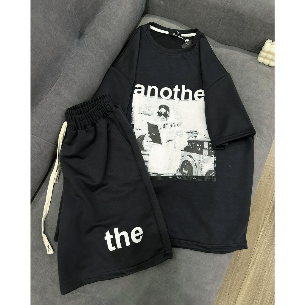 Bộ Thể Thao Hè Tay Lỡ ANOTHER Sang Chảnh Cá Tính, Chất Đanh Lỳ Mềm Mịn Thấm Hút Mồ Hôi Cực Tốt