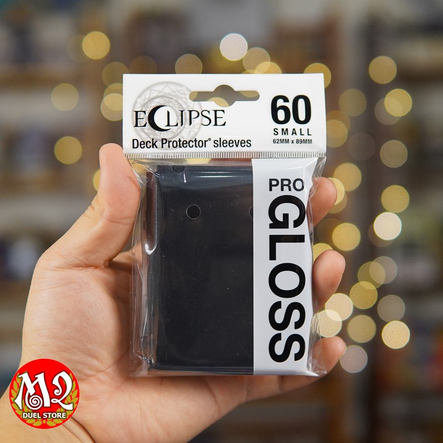 Bọc bài Yugioh Eclipse GLOSS (dòng mới) - 60 cái BLACK Đen 62x89 mm - Chính hãng Ultra PRO USA
