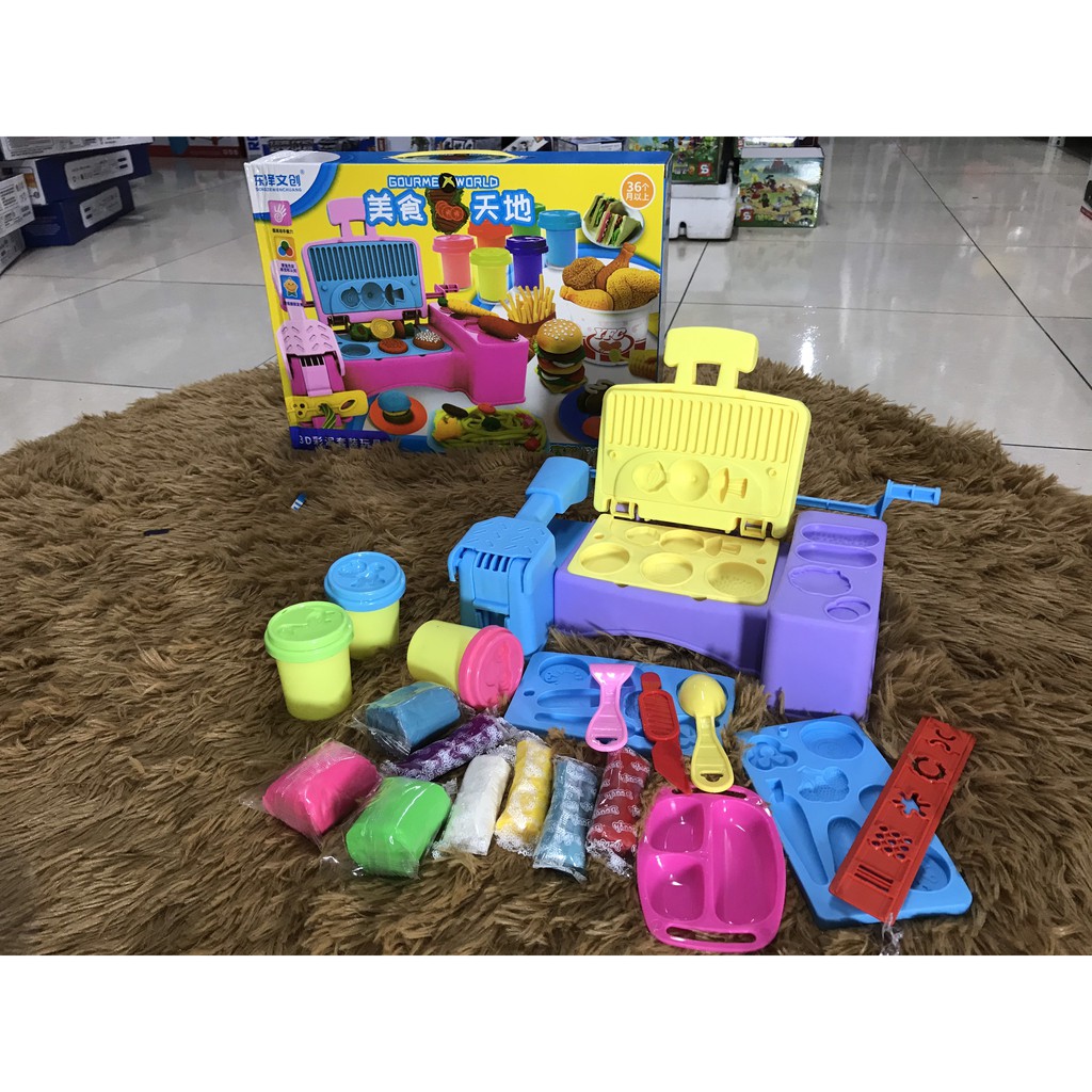 [Mã LIFETOYS1 giảm 30K đơn 99K] Bộ đồ chơi làm bánh bằng đất nặn cho bé