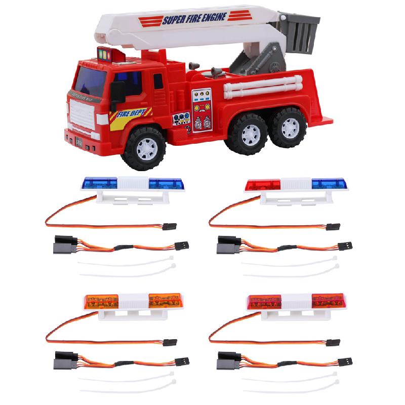 Bộ Đèn LED Cho Xe Cảnh Sát Điều Khiển Từ Xa 1 / 10 1 / 8 4WD Axial SCX10