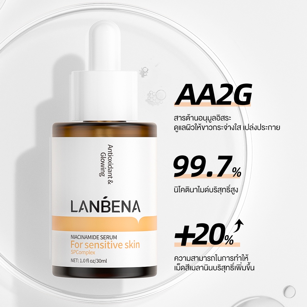 Tinh Chất Niacinamide Dưỡng Trắng Chống Lão Hóa Da LANBENA 15ml