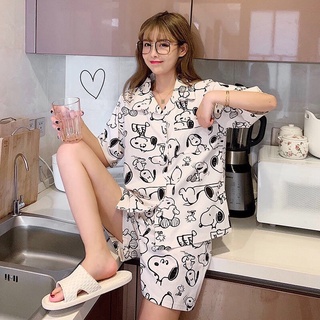 Bộ đồ ngủ pijama dài nữ mặc nhà thái thoải cute mái dễ thương giá rẻ Hanz.vn H4 BÁN TẶNG