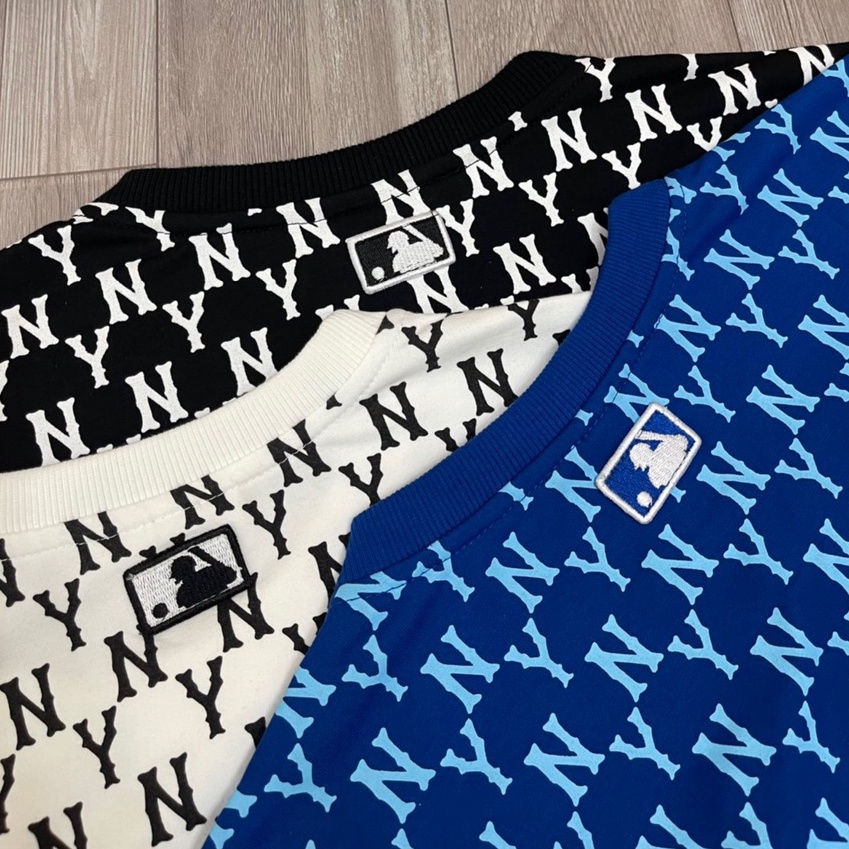 Set quần áo nỉ nam nữ, Set Sweater M.L.B, Bộ quần áo thu đông nữ NY Monogram SW05 - HyMin Clothes