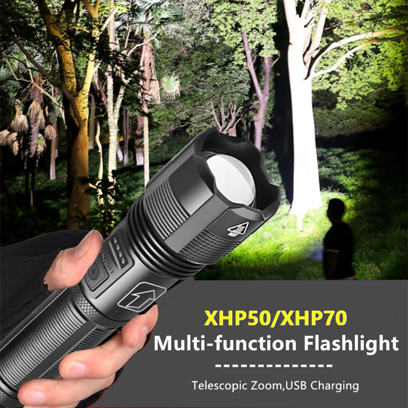 Đèn pin Xhp50 / Xhp70 đa năng tiện dụng có phụ kiện