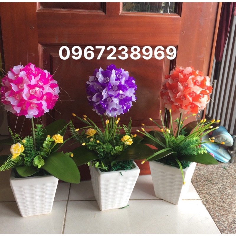 Set vật liệu đầy đủ làm hoa cẩm tú cầu siêu xinh hoa Handmade trang trí nhà cửa