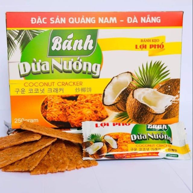 Hộp Bánh Dừa Nướng cao cấp  hiệu Lợi phổ - Đặc Sản Đà Nẵng