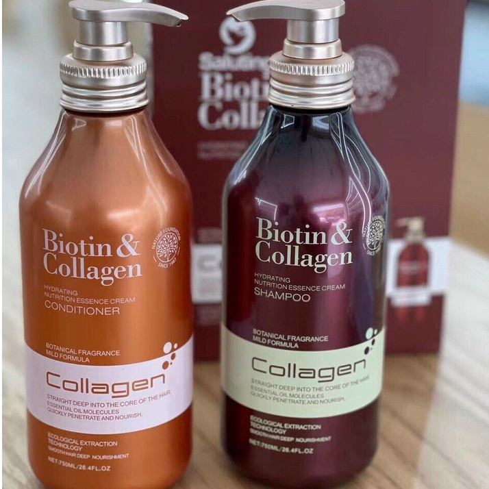 Dầu cặp Phục Hồi Biotin &amp; Collagen 750ml Hàng Mẫu Mơi Nhất 2021.