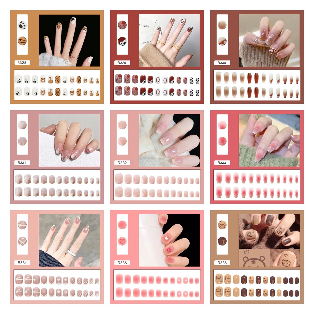 Hộp 24 Móng Tay Giả Múa Ba Lê R300-R350