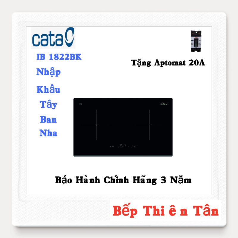 Bếp Từ Đôi Inverter Nhập Khẩu Tây Ban Nha CATA IB 1822BK