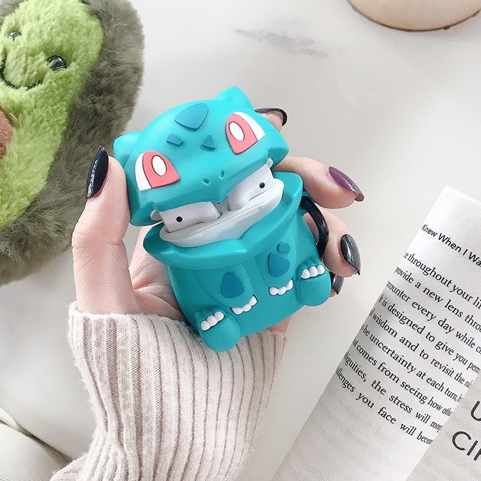 ☘️Tặng kèm móc☘️ Case bao airpod silicon 1 2 bộ sưu tập pokemon  - Vỏ bọc đựng tai nghe không dây i11 i12