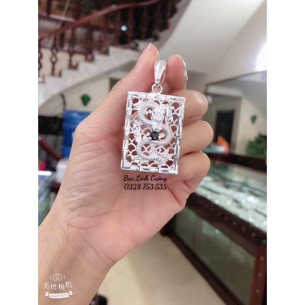 Mặt rồng bản to cho nam hàng đúc tay cực đẹp - chuẩn bạc ta