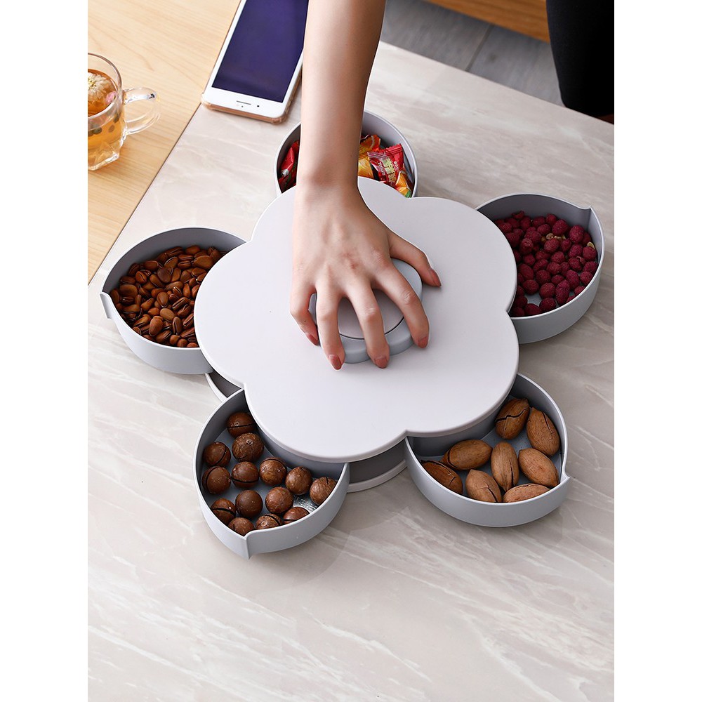 KHAY MỨT LÚA MẠCH -  KHAY ĐỰNG BÁNH KẸO TẾT - HÌNH HOA XOAY MỞ TỰ ĐỘNG - Làm quà tặng nhân diệp tết 2020