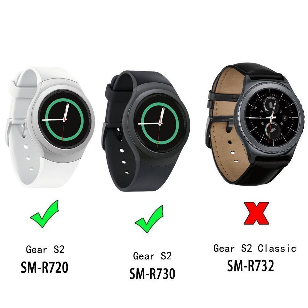 Bộ dây đeo bằng da thật có khóa cho đồng hồ Samsung Gear S2 R720/R730