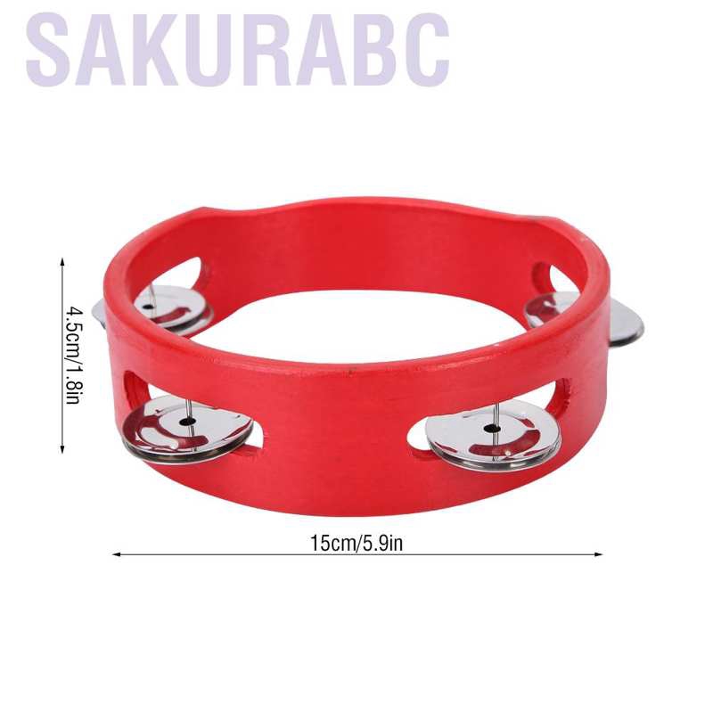 Trống Lắc Cầm Tay Bằng Gỗ Sakurabc 6 ''