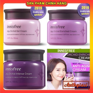 Kem dưỡng INNISFREE Jeju Orchid Gel / Enriched / Intense Cream hoa lan tím sáng da chống lão hóa 50ml [Mới 2019]