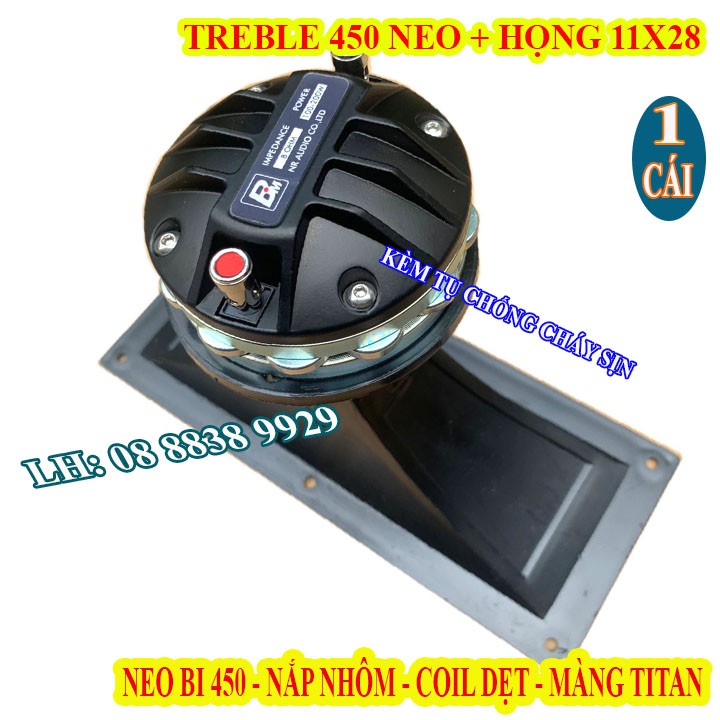 CỦ LOA TREBLE 450 NEO BI CHINA CAO CẤP NHẬP KHẨU + HỌNG 11x28 + TỤ SỊN - GIÁ 1 LOA