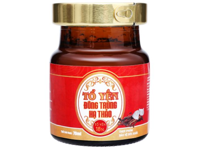 Hộp 6 hũ tổ yến chưng đông trùng hạ thảo Sài Gòn Anpha 70ml